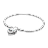 925 Silver Snake Bracelet Lockpad Castle Charm DIY Charm Bracelet