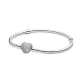 925 Silver Snake Bracelet Lockpad Castle Charm DIY Charm Bracelet