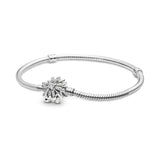 925 Silver Snake Bracelet Lockpad Castle Charm DIY Charm Bracelet