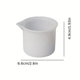 5Pcs 50ml Silicone Measuring Cup Set DIY Resin Epoxy Split Cup Clear Graduated