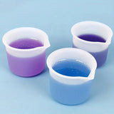 5Pcs 50ml Silicone Measuring Cup Set DIY Resin Epoxy Split Cup Clear Graduated