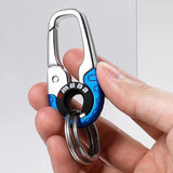 3Pcs Stainless Steel Carabiner Keychain Double Ring Outdoor Tool