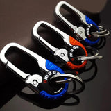 3Pcs Stainless Steel Carabiner Keychain Double Ring Outdoor Tool