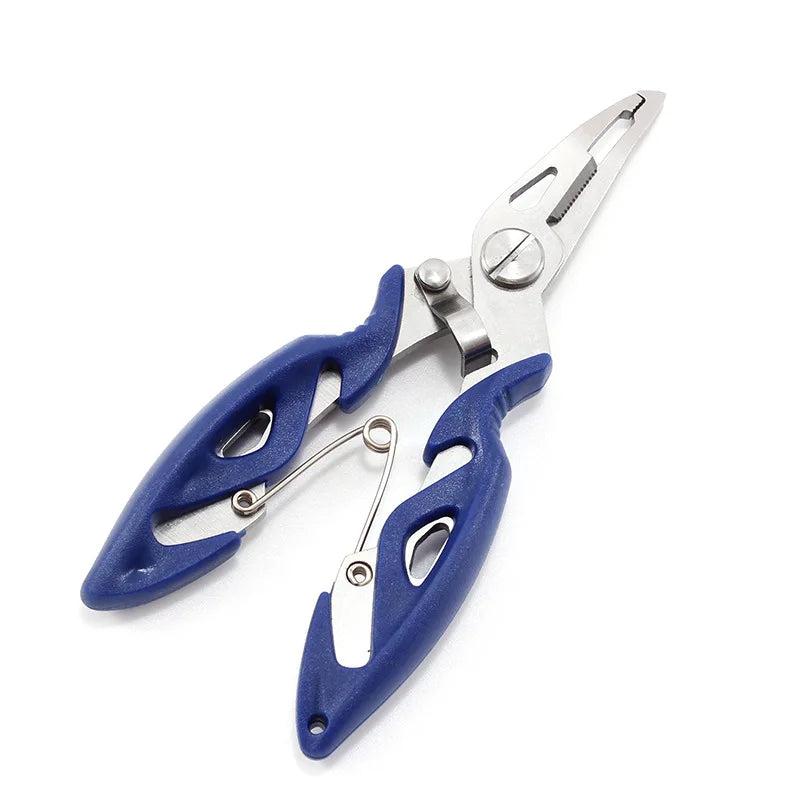 Multiuse Braid Scissor Fishing Plier Tool Hook Remover Split Ring Opener Tackle