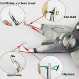 Multiuse Braid Scissor Fishing Plier Tool Hook Remover Split Ring Opener Tackle