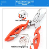 Multiuse Braid Scissor Fishing Plier Tool Hook Remover Split Ring Opener Tackle