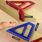 Woodworking Square Protractor Miter Triangle Ruler