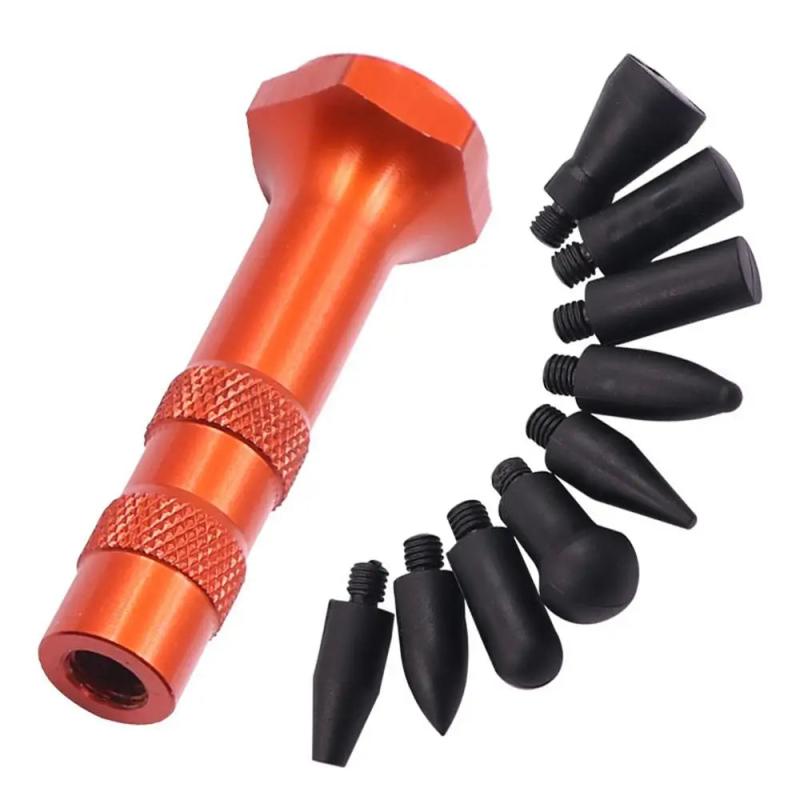 Dent Removal Tools Dent Repair Kit Tap Down Tools 9 Heads Tips Rubber Hammer