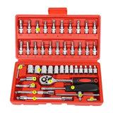 46pcs Socket Wrench Set Car Repair Tool Ratchet Screwdriver Combination