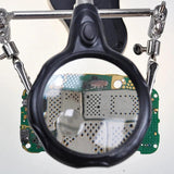 Adjustable Magnifying Glass LED Light Clip Magnifier Soldering Stand