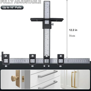 Wood Drilling Dowelling Guide for Cabinet Hardware Installation, Black