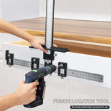 Wood Drilling Dowelling Guide for Cabinet Hardware Installation, Black