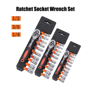 Socket Wrench Set Extension Rod Ratchet Spanner Car Motorcycle Repair Tool