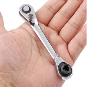 Mini 1/4 inch Double Ended Quick Socket Ratchet Wrench Rod Screwdriver Bit Tool