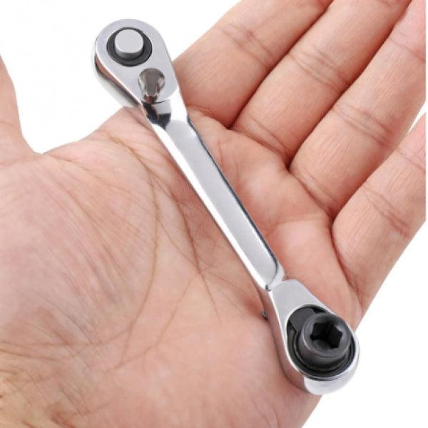 Mini 1/4 inch Double Ended Quick Socket Ratchet Wrench Rod Screwdriver Bit Tool