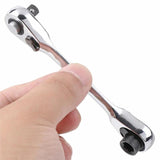 Mini 1/4 inch Double Ended Quick Socket Ratchet Wrench Rod Screwdriver Bit Tool