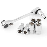 Mini 1/4 inch Double Ended Quick Socket Ratchet Wrench Rod Screwdriver Bit Tool