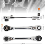 Mini 1/4 inch Double Ended Quick Socket Ratchet Wrench Rod Screwdriver Bit Tool
