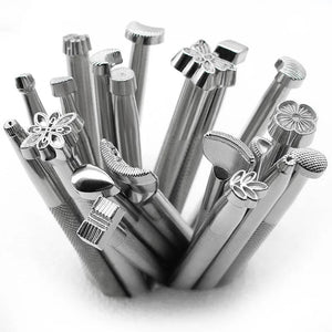 20pcs Leather Stamp Carving Hand Working Saddle Making Set Engraving Craft Tools