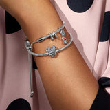 925 Silver Charm Bracelet for Women Friendship Jewelry