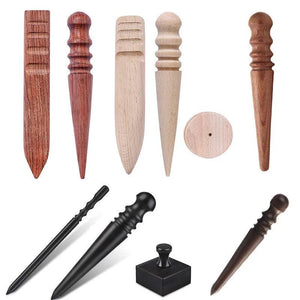 Wood Leather Edge Burnisher Slicker Leather Craft Tool Polished Grinding Rod DIY