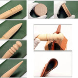 Wood Leather Edge Burnisher Slicker Leather Craft Tool Polished Grinding Rod DIY