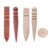 Wood Leather Edge Burnisher Slicker Leather Craft Tool Polished Grinding Rod DIY