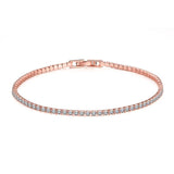 18K 14K Moissanite Tennis Bracelet for Women D VVS1Round 925 Sterling Silver