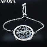 Tetragrammaton Protection Bracelet Silver Bangle Jewelry