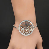 Tetragrammaton Protection Bracelet Silver Bangle Jewelry