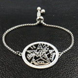 Tetragrammaton Protection Bracelet Silver Bangle Jewelry