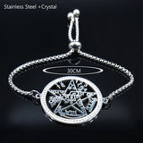 Tetragrammaton Protection Bracelet Silver Bangle Jewelry