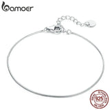 Snakebone Link Chain Bracelets 925 Silver Charms Anniversary SCB153