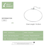 Snakebone Link Chain Bracelets 925 Silver Charms Anniversary SCB153