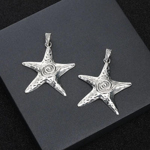 3Pcs Swirl Starfish Stars Tibetan Silver Pendant for DIY Jewelry Making
