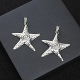 3Pcs Swirl Starfish Stars Tibetan Silver Pendant for DIY Jewelry Making