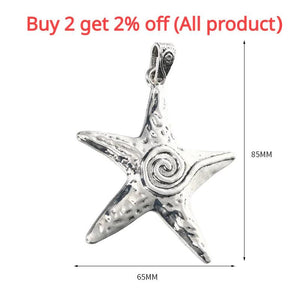 3Pcs Swirl Starfish Stars Tibetan Silver Pendant for DIY Jewelry Making