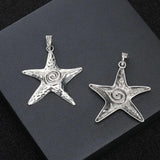 3Pcs Swirl Starfish Stars Tibetan Silver Pendant for DIY Jewelry Making