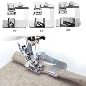 Domestic sewing machine with piping presser foot DIY sewing tool
