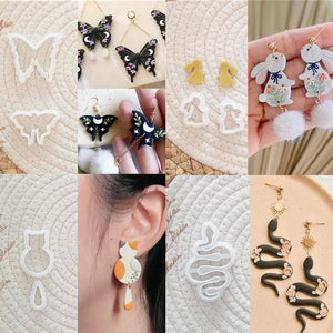 Animal Soft Pottery Clay Molds DIY Earring Jewelry Pendant Cutting Mold
