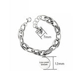 Foxanry Silver Chain Charm Bracelet English Letter Tag Thai Silver
