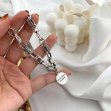 Foxanry Silver Chain Charm Bracelet English Letter Tag Thai Silver
