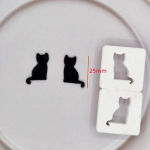 Cat Soft Pottery Polymer Clay Mold Set DIY Earrings J