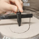 Pottery Clay Circular Cutter Cutting Tool Measuring Ruler Caliper DIY Making