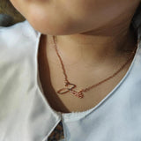 Personalized Kids Name Necklace Crown Heart Pendant