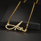 Acheerup Custom Name Necklace with Zircon