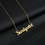 Acheerup Custom Name Necklace with Zircon