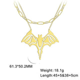 Hollow Bat Snake Gothic Necklace Stainless Steel