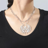 Hollow Bat Snake Gothic Necklace Stainless Steel