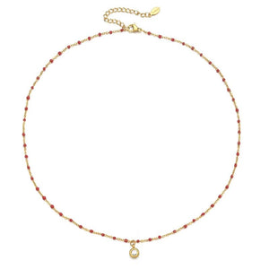 Boho Crystal Drop Pendant Choker Vintage Necklace